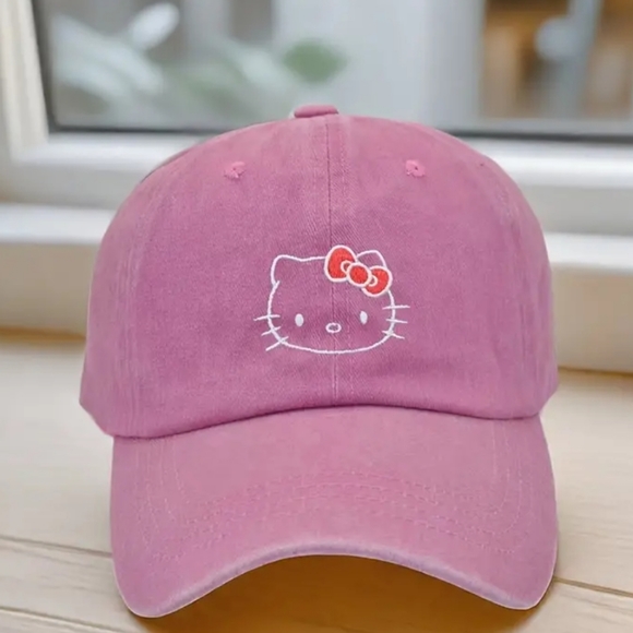 New pink Hello Kitty cat baseball cap hat - Picture 1 of 7